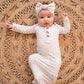 Knotted Baby Gown -  Blue Daisy