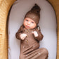 Knotted Baby Gown - Brown Lightning