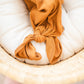 Knotted Baby Gown - Caramel Ribbed