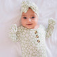 Knotted Baby Gown - Sage Ditsy Floral