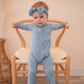 Knotted Headband - Arona Blue Ribbed