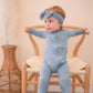 Knotted Headband - Arona Blue Ribbed