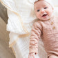 Muslin 6-Layer Blanket - Cream Lace
