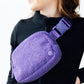 Purple Fleece Belt Bag