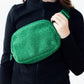 Green Fleece Belt Bag