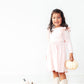 Petal Pink Long Sleeve Ruffle Twirl Dress