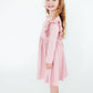 Vintage Pink L/S Ruffle Twirl Dress