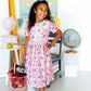 1st Grade Short Sleeve Pocket Twirl Dress