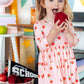 An Apple a Day 3/4 Sleeve Pocket Twirl Dress
