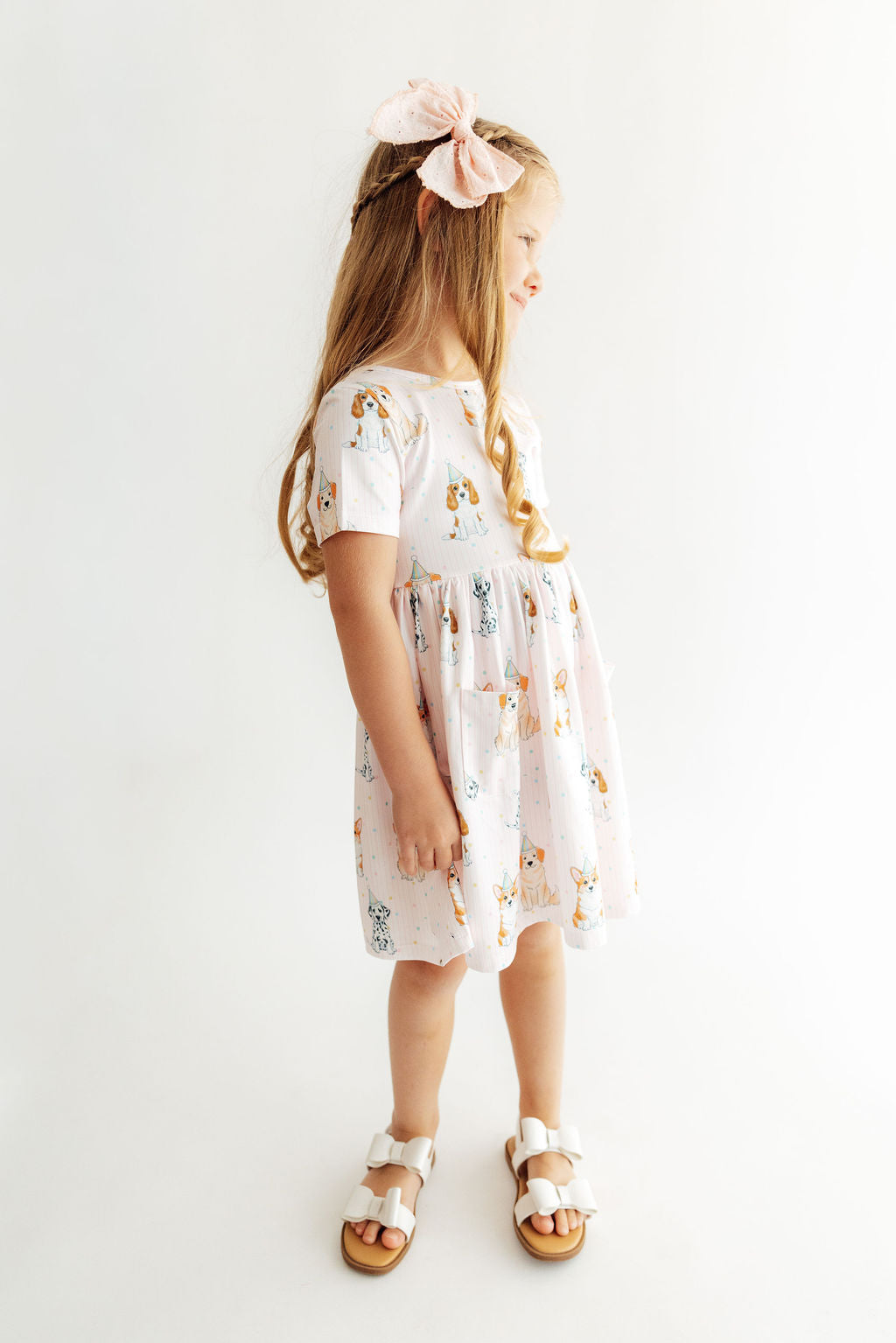 Party Pups Short-Sleeve Pocket Twirl Dress
