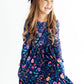Botanical Beauty Long Sleeve Pocket Twirl Dress
