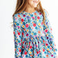 Vintage Floral Long Sleeve Pocket Twirl Dress