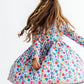 Vintage Floral Long Sleeve Pocket Twirl Dress