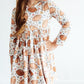 Football Friday Long-Sleeve Pocket Twirl Dress
