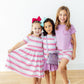 Pastel Stripes Short Sleeve Pocket Twirl Dress