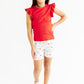 Red, White & Sweet Twirl Shorts