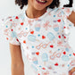 Red, White, & Sweet Short Sleeve Ruffle Tee