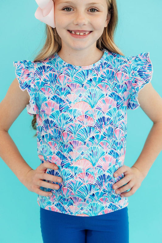 Seaside Shells Ruffle Tee