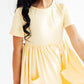 Butter Yellow Short Sleeve Pocket Twirl Dress