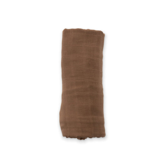 Mocha Muslin Swaddle Blanket