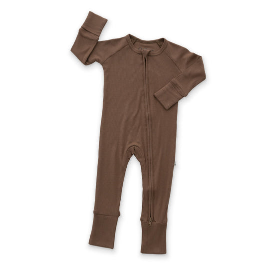 Mocha Zipper Romper