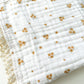 Muslin 6-Layer Blanket - Caramel Bloom Lace