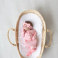 Pink Knotted Baby Gown and Hat/Headband Set (Newborn-3 months)