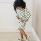 Organic Cotton Checkered Crewneck & Shorts Set