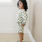 Organic Cotton Checkered Crewneck & Shorts Set