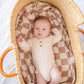 Organic Knit Bodysuit- Cream Checker