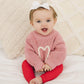 Pink Heart Hand Embroidered Sweater