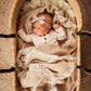 Fringe Swaddle Blanket - Tan