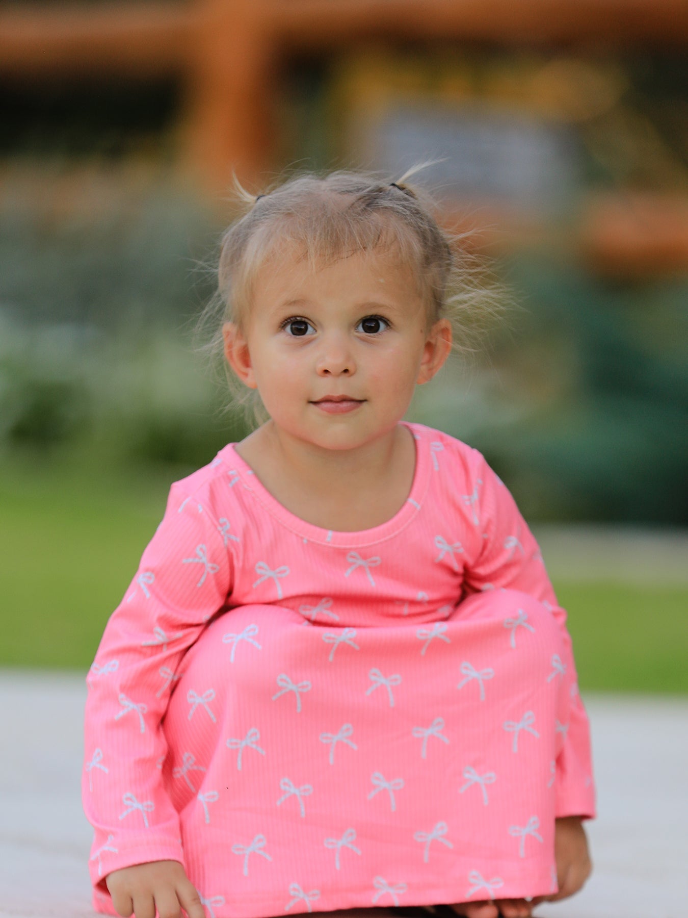 Christmas Bow Girls Dress