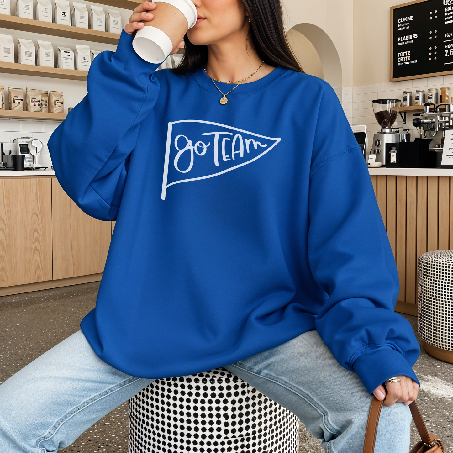 Go Team Pennant Crewneck Sweatshirt- 5 colors