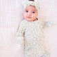 Ruffle Zipper One Piece - Sage Ditsy Floral