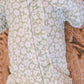 Ruffle Zipper One Piece - Sage Ditsy Floral