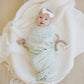 Muslin Swaddle Blanket - Sage Ditsy Floral