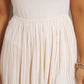 Scoop Neck Pleated Skirt Midi Tank Dress