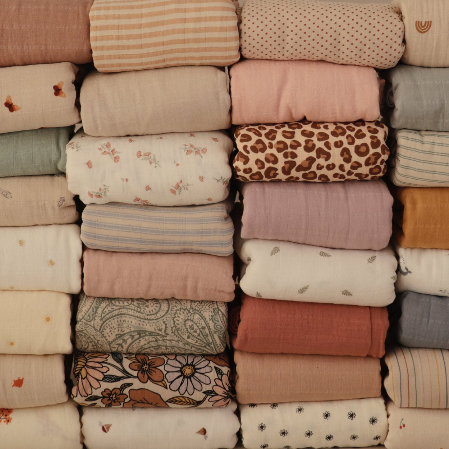 Organic Cotton Muslin Swaddle Blanket- Multiple Color Options