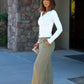 Thread and Supply Olive Linen Wide Leg Pants