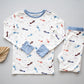 Two-Piece Pajama Set - Vintage Airplane