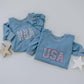 USA Star Bamboo Sweatshirt Romper