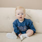 USA Stars Sweatshirt Romper