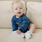 USA Stars Sweatshirt Romper