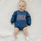 USA Stars Sweatshirt Romper