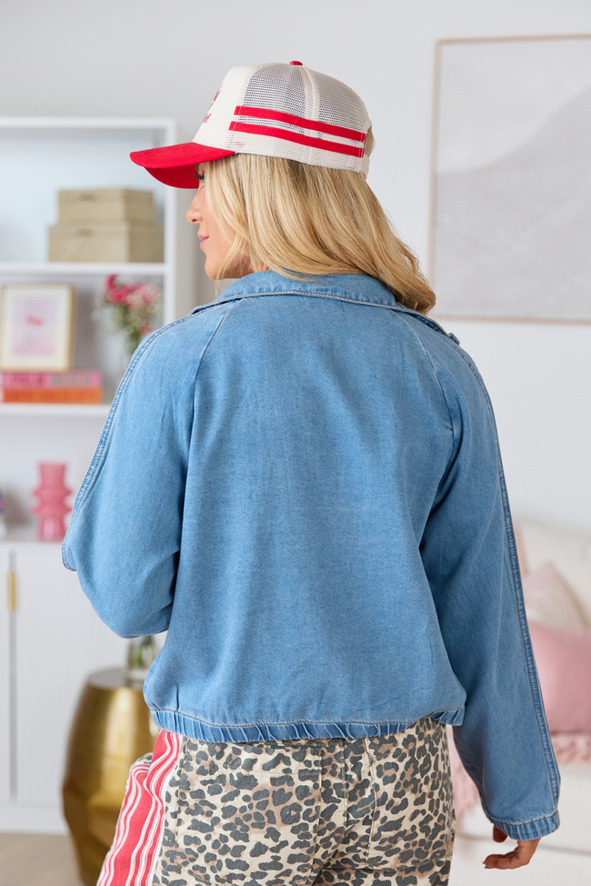 Erica Denim Zip Up Jacket