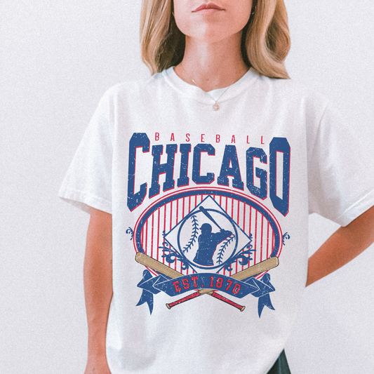 Chicago Baseball Vintage Inspired Graphic- 3 colors