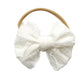 White Chiffon Knot Bow Headband