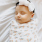 White Chiffon Knot Bow Headband