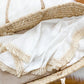 Fringe Swaddle Blanket - White